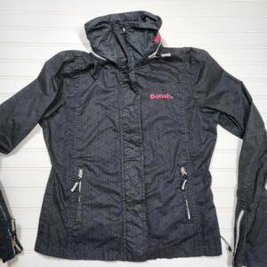 Bench Hooded Jacket Women’s Large Black Lightweight Utility Windbreaker